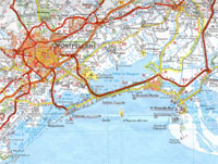 MAP of MONTPELLIER AREA